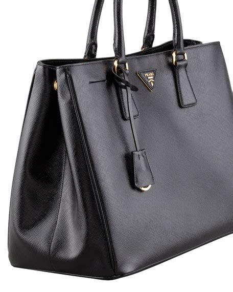 Prada Saffiano Vernice Gardener's Tote Bag, Black (Nero)